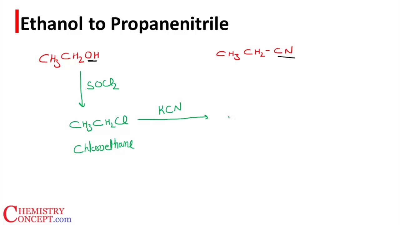 Ethanol to Propane nitrile Organic chemistry conversions for JEE, NEET & CBSE YouTube
