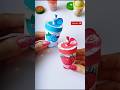 DIY Cute drink cup🥤/strawberry and blueberry drink cup/DIY mini paper crafts/#shorts #fun #love #art