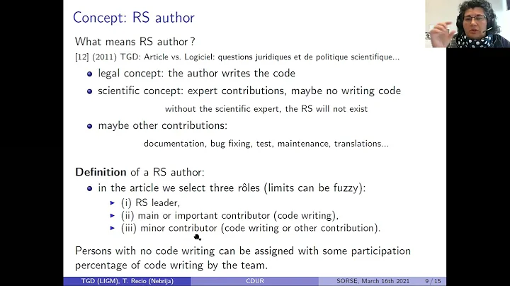 SORSE - On the evaluation of research software: th...