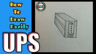 computer ups drawing | how to draw computer UPS | ups drawing | easy way to draw UPS step by step