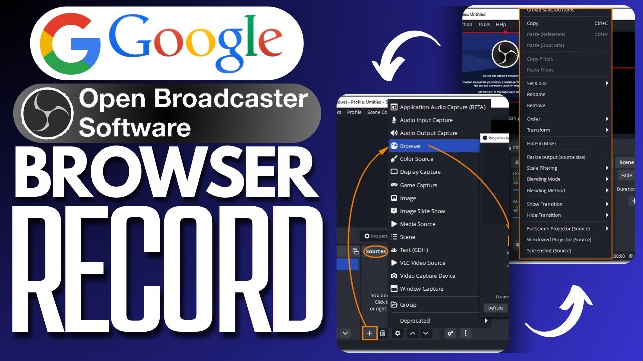 How To Screen Record Google Chrome browser Using OBS Full Guide YouTube
