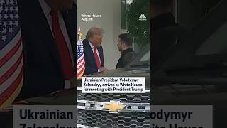 Ukrainian President Volodymyr Zelenskyy arrives at White House for meeting with President Trump