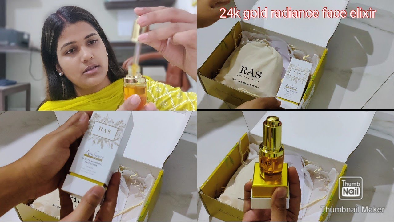 Radiance Elixir Ras RAS- Serum + Summer kit(24k Gold radiance face elixir) - YouTube
