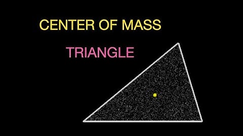 Finding the Center of Mass of a Triangle