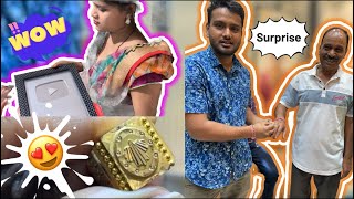 पतिदेव ने दिया पापा जी को Surprise/ मुझे मिला Youtube की तरफ से Silver Play Button/Messho Review