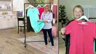 Quacker Factory Grommet Lace Up Dress with Pockets on QVC