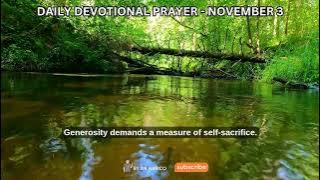 NOVEMBER 3 || DAILY BIBLE READING AND MEDITATIONS