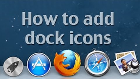 Adding dock icons in Mac OS X