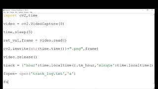 create a Image Capturing Tracker in python |Tracker v2|