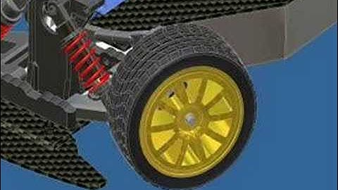 Inventor 11 RC car suspension simulation
