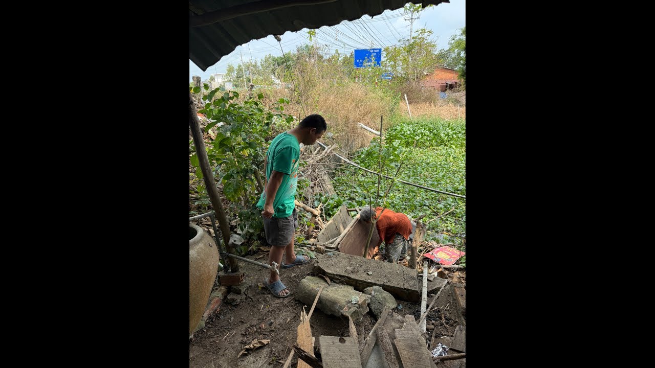 Chuẩn bị kéo điện cho ba2