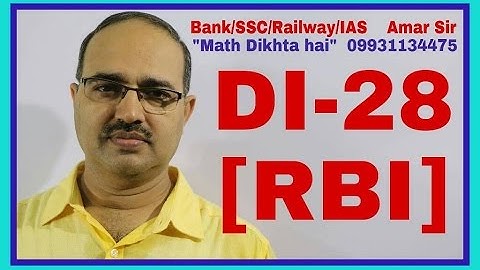 Data Interpretation-28 [RBI PO]: Shortcut Tricks: By Amar Sir: Bank PO/Clerk/SSC CGL/Railway/IAS
