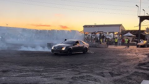 Cadillac CTS-V doing donuts