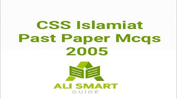 Css islamiat past paper 2005