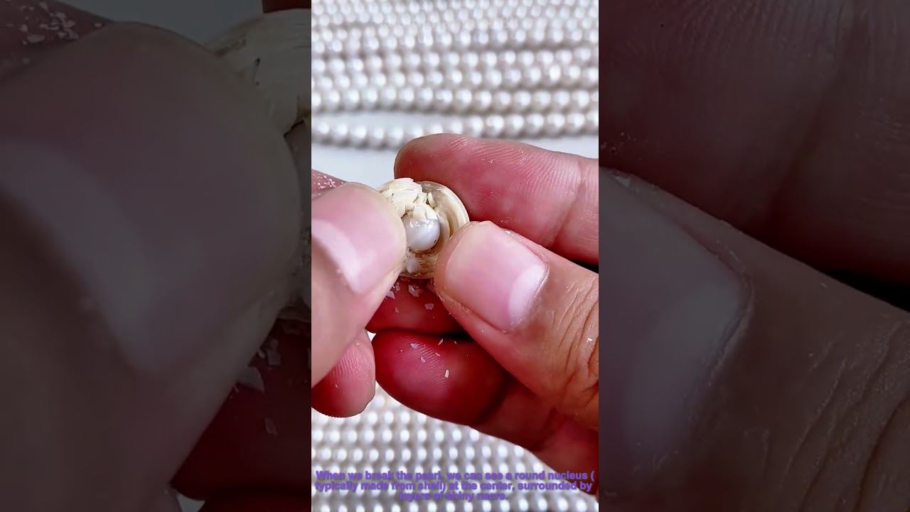 Cracking Open a Nucleated Pearl to See Inside