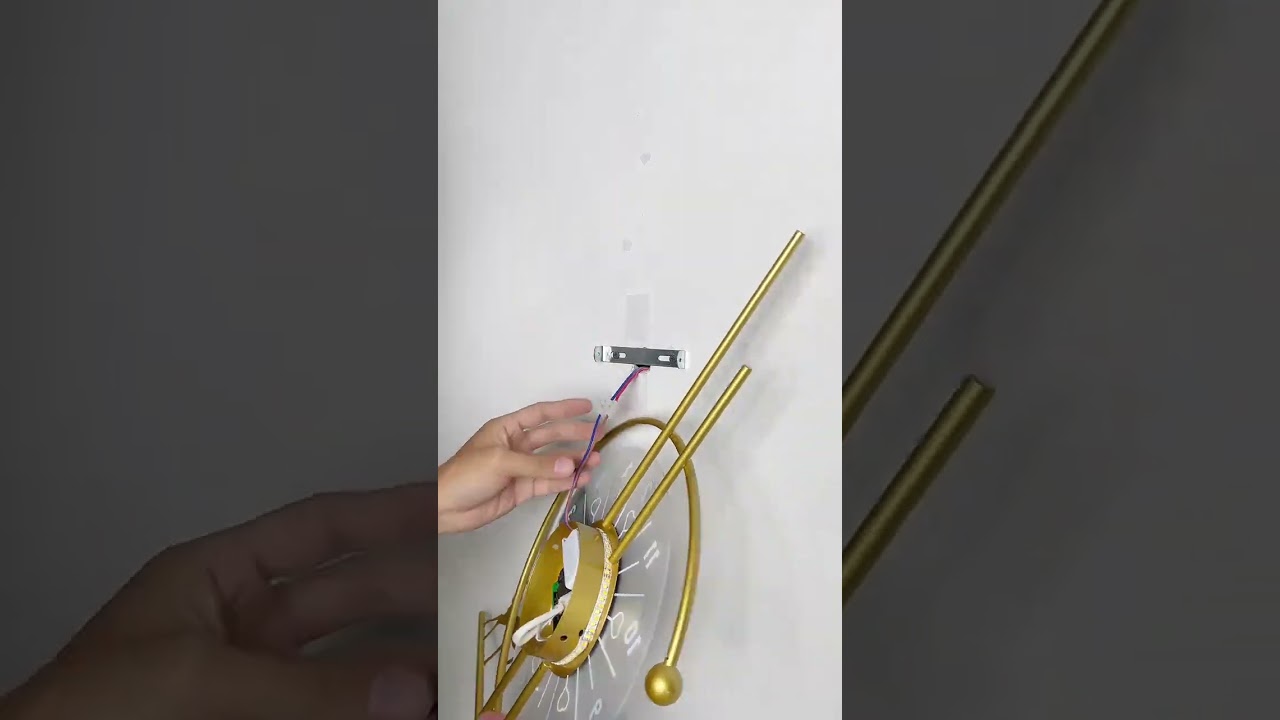 Clock Light Luxury Grid Wall Lamp Installation Tutorial