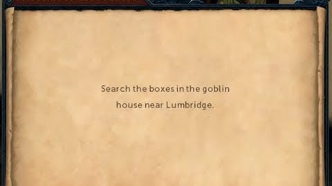 Search the boxes in the goblin house near Lumbridge