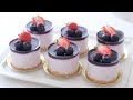 ブルーベリーのレアチーズケーキの作り方 No-Bake Blueberry Cheesecake｜HidaMari Cooking