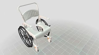 Etac Clean - Mounting the rear wheel adapter