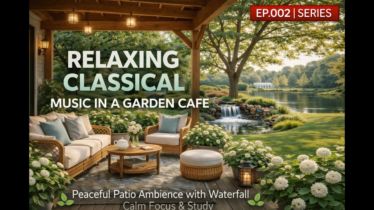 🌿 Relaxing Classical Music in a Garden Café No ads | Peaceful Patio ...