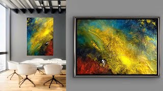 Create A Stunning Textured Abstract Painting With Aluminum Foil Acrylic Painting On Canvas 442