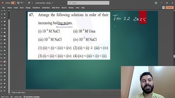 Arrange the following solutions in order of their increasing boiling points.