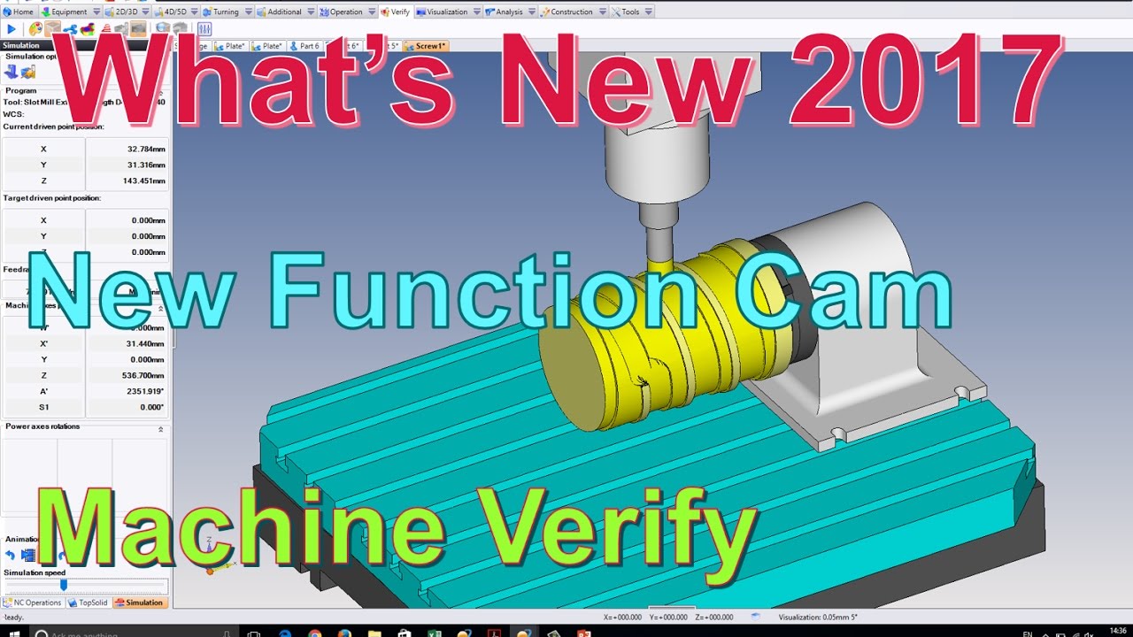 TopSolidCam7 : Machine Verify - YouTube