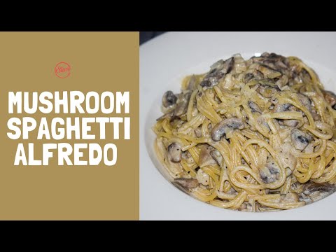 Mushroom Spaghetti Alfredo Recipe | Easy Dinner