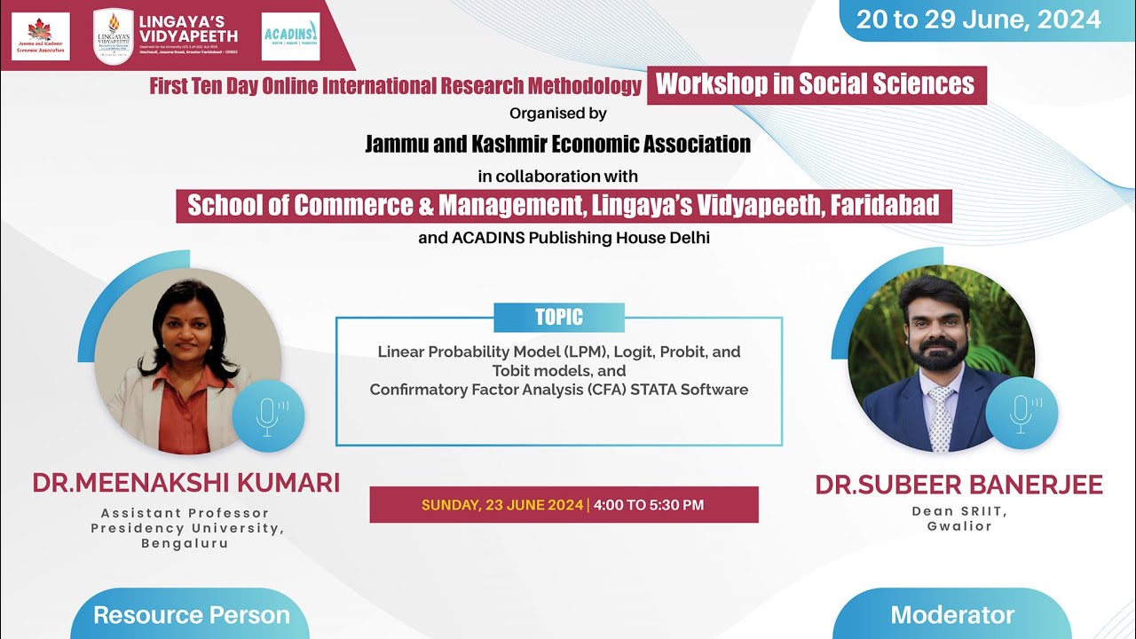 Linear Probability Model, Logit, Probit, Tobit Models, and Confirmatory ...