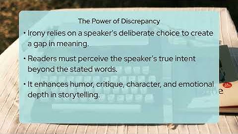 What Exactly Is Verbal Irony in Literature?