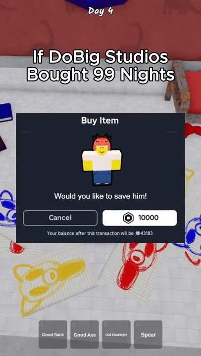 If DoBig Studios Bought 99 Nights in the Forest💀 #roblox #99nightintheforest #shorts