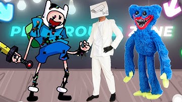 FNF Character Test Gameplay VS Real Life ALL Characters Pibby Finn Cameraman Huggy Wuggy + Backstage