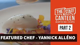 3 Michelin star chef Yannick Alléno creates a dish of morels & smoked scamorza & a strawberry tart