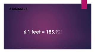 6,1 feet to cm