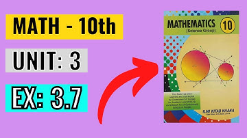 Math || Class 10 || Unit 3 || Exercise 3.7 || Question 4 || Federal Board FBISE