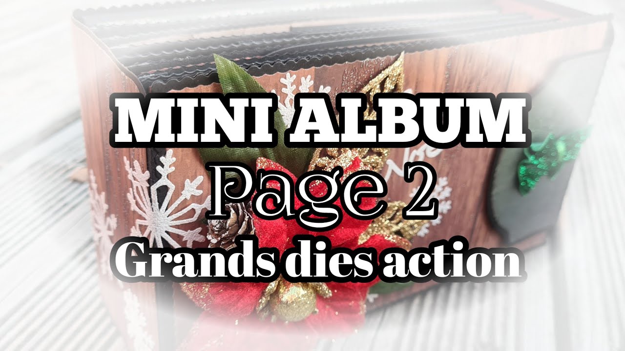 Tuto mini album grands dies action {page 2} #tutoalbum #minialbum #action #scrapbooking