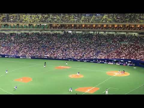 【関西限定】2018.6.10 福岡ソフトバンクホークス #4 川島慶三専用？コール → 出塁テーマ(337) ナゴヤドーム