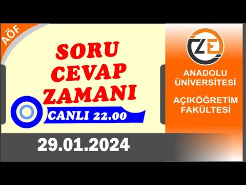 AÖF 29 01 2024 Canlı - Final Sonuçları Açıklanmadı - Bahar Dönemine 3 Gün Kaldı