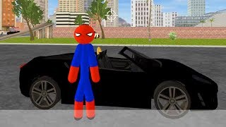 Spider Stickman Rope Hero Gangstar Crime - Gameplay Trailer (Android Game) screenshot 4