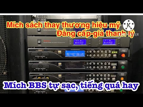 Míc sách tay thương hiệu mỹ rẻ như bèo, Míc BBS thanh tự sạc pin, khuyến mại pin sạc