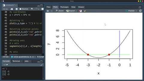 Solve Quadratic Equations with R