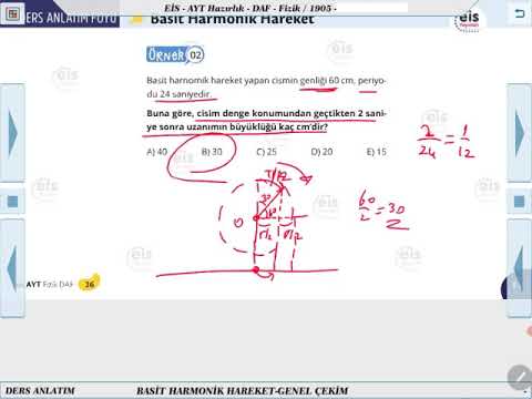 AYT Hazırlık Fizik - Basit Harmonik Hareket 📝