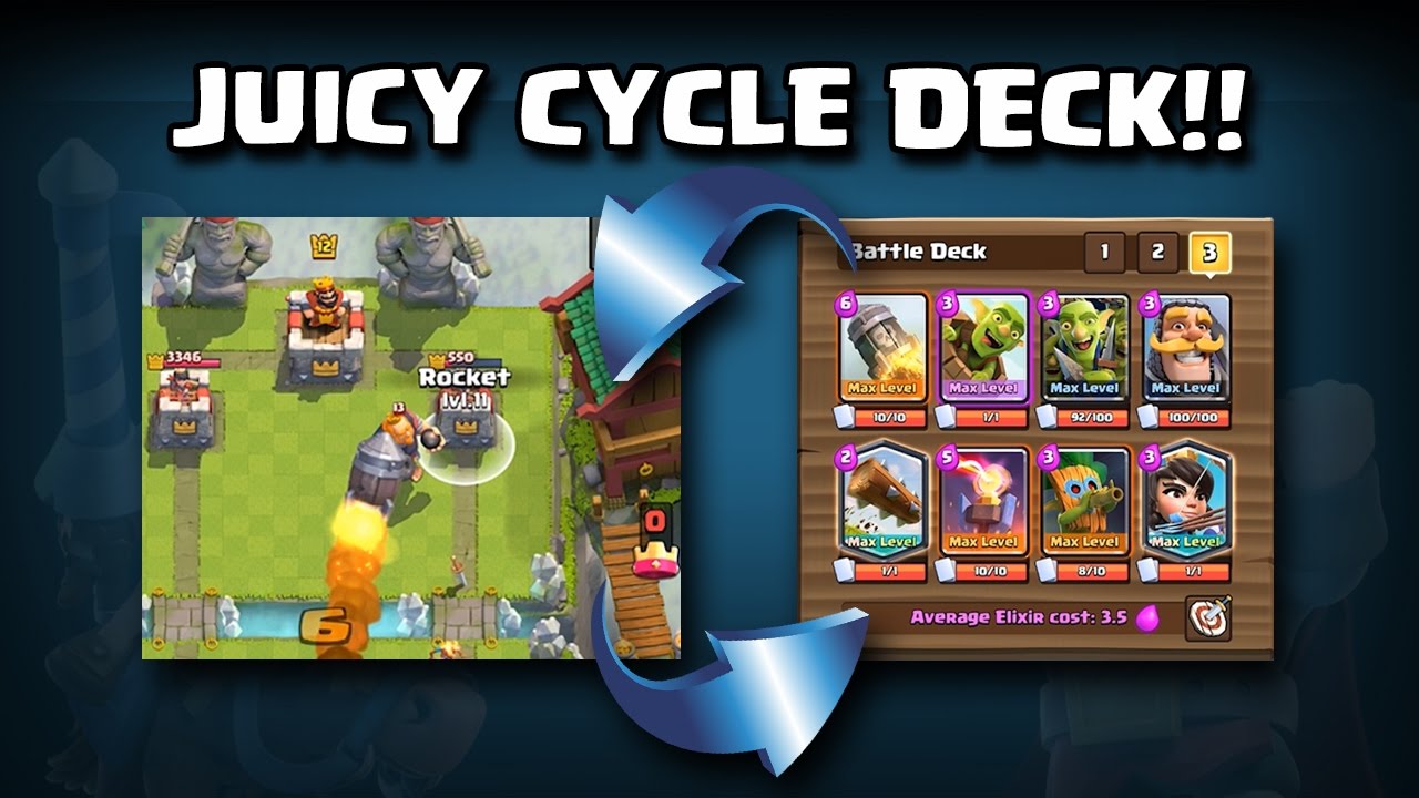 JUICY CYCLE DECK Clash Royale YouTube