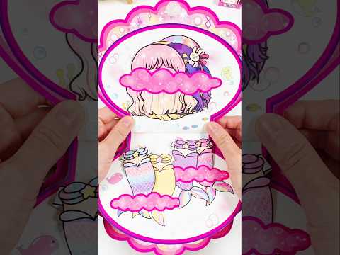 귀요미 인어공주 코디 대결 #thelittlemermaid #shorts #diy #paperdolls  #종이구관 #종이인형
