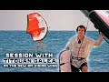 Session with titouan on the new 8m vision  wing foil