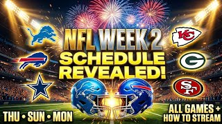 🚨 NFL WEEK 2 SCHEDULE 2026 REVEALED! 🔥 Every Game, Times & How to Stream 🏈 #NFL #Week2 #NFLSchedule