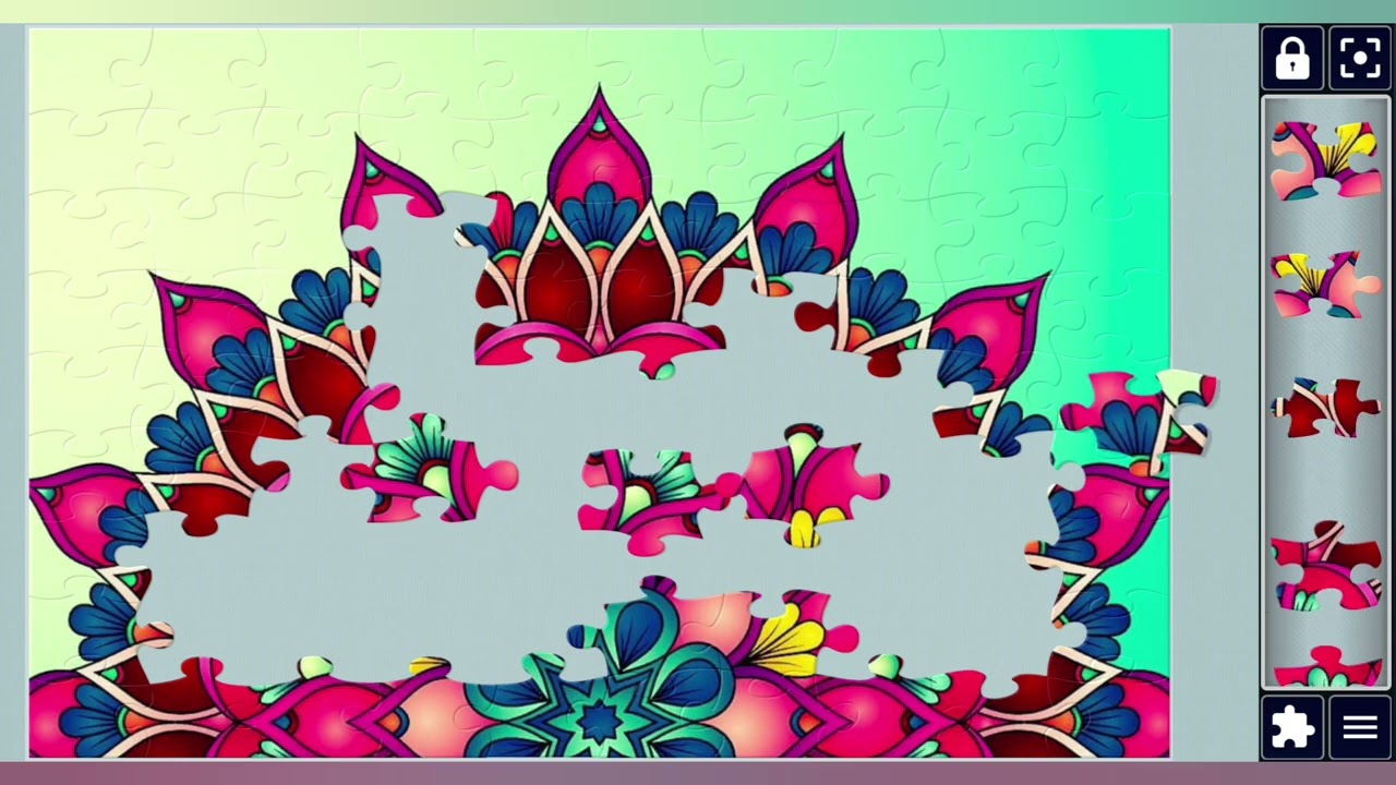 Colorful Mandala of Radiant petals🌸🌈||Relaxing puzzles Game🧩||