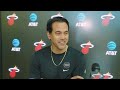 Practice Interview: Jaime Jaquez Jr., Erik Spoelstra | October 25, 2024