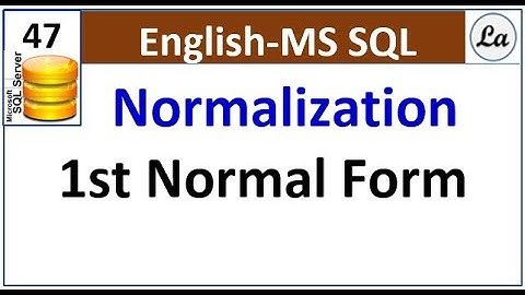 SQL Normalization | 1st Normal Form