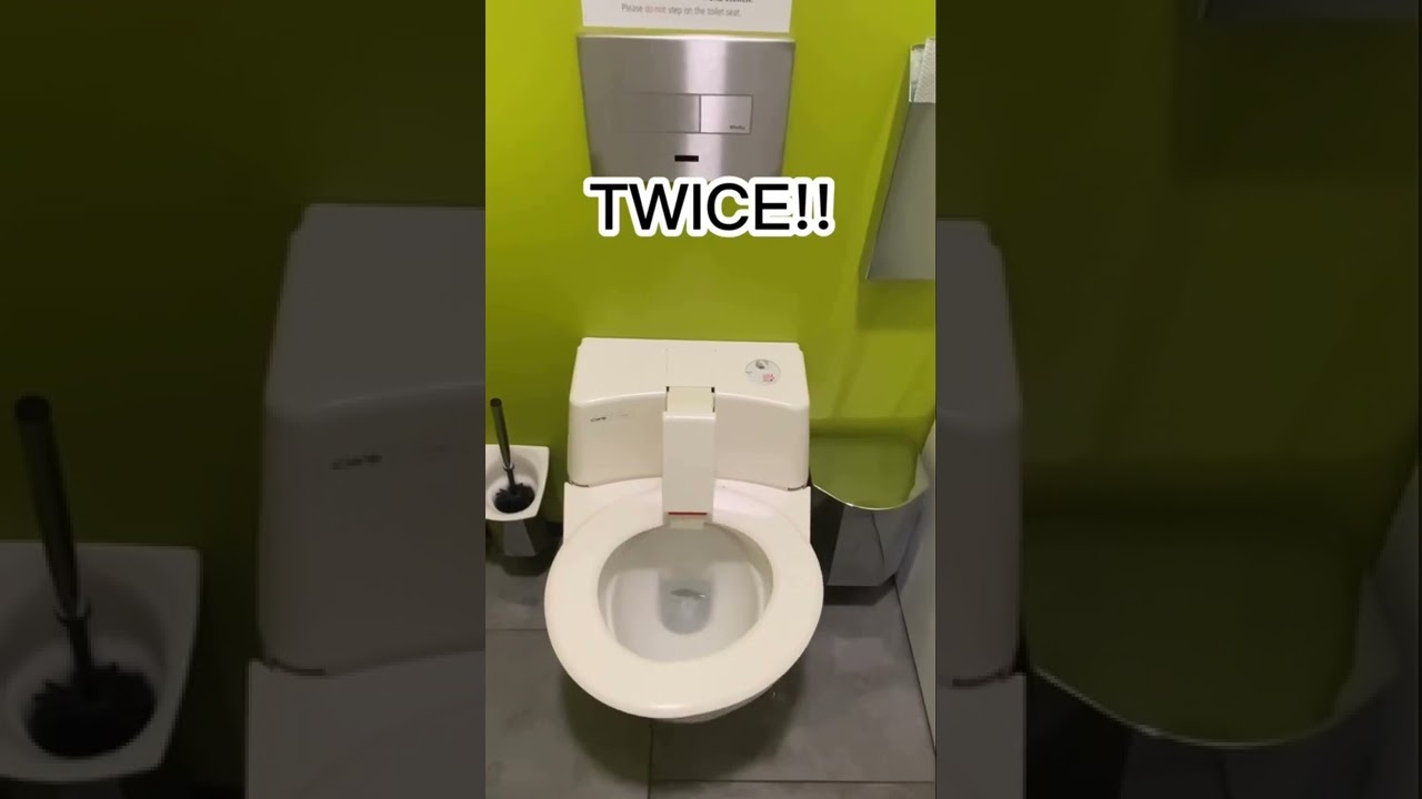 Have you ever seen a toilet seat move Cleanest public restrooms EVER ️